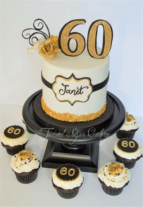 black and gold birthday cake for her|black and gold 60th cake.